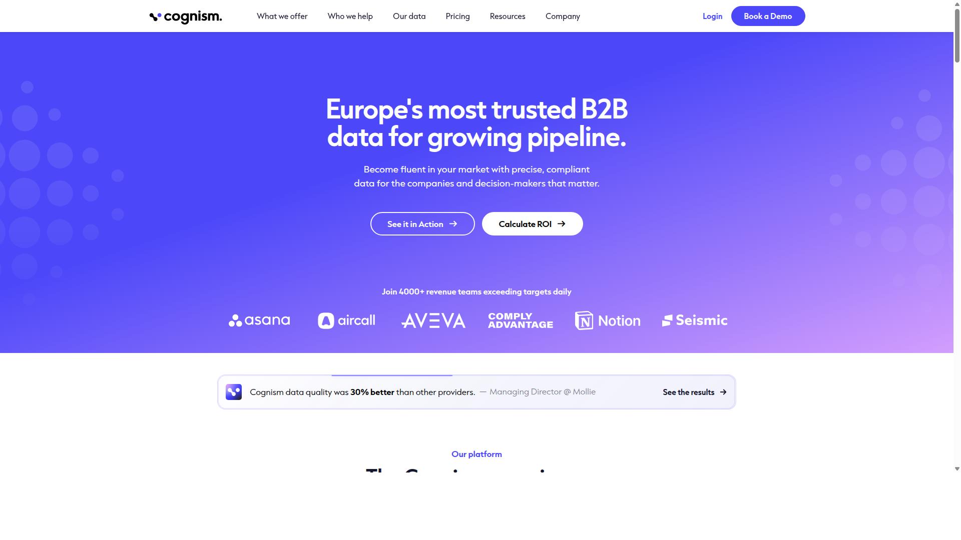 Cognism website