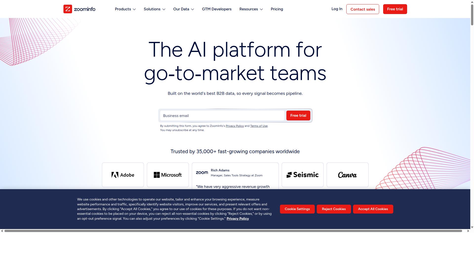 ZoomInfo website