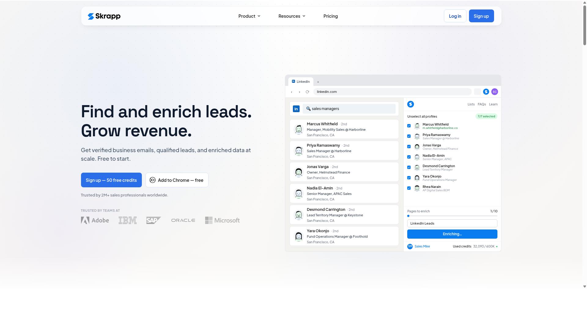 Skrapp website